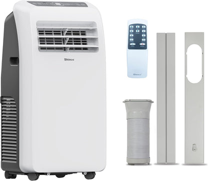 8,000 BTU Portable Air Conditioner, AC Unit with Built-in Cool, Dehumidifier & Fan Modes for Room up to 350 sq.ft, Conditioner Remote Control, 24 Hour Timer, Installation Kit