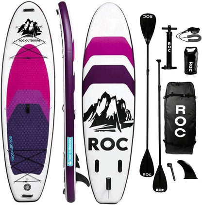 Inflatable Stand Up Paddle Board 10' 6" with Premium SUP Paddle Board Accessories, Wide Stable Design, Non-Slip Comfort Deck for Youth & Adults