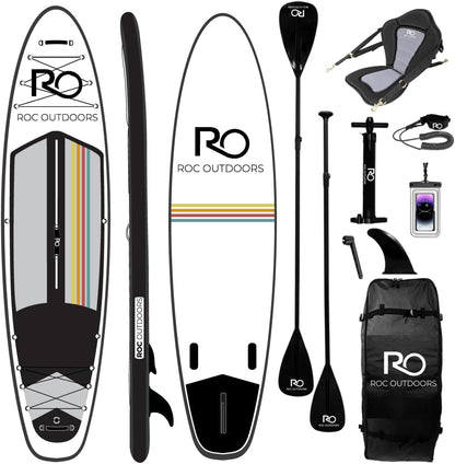 Inflatable Stand Up Paddle Board 10' 6" with Premium SUP Paddle Board Accessories, Wide Stable Design, Non-Slip Comfort Deck for Youth & Adults