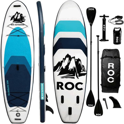 Inflatable Stand Up Paddle Board 10' 6" with Premium SUP Paddle Board Accessories, Wide Stable Design, Non-Slip Comfort Deck for Youth & Adults