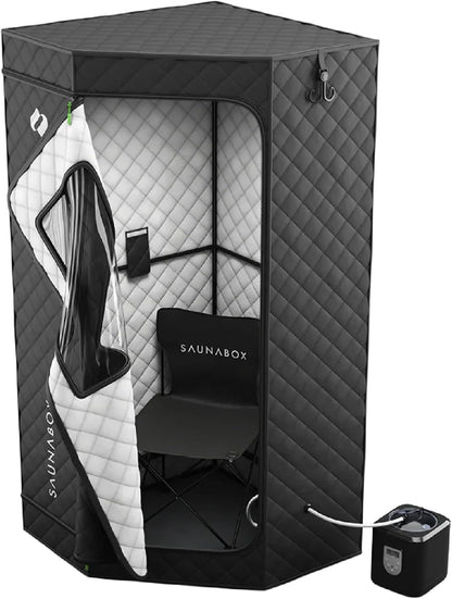 SmartSteam Kit Pro Portable Steam Sauna | Home Sauna Tent with Chair, Mat & Carry Case | Full Body Steam Therapy for Relaxation & Recovery | VOC-Free Materials