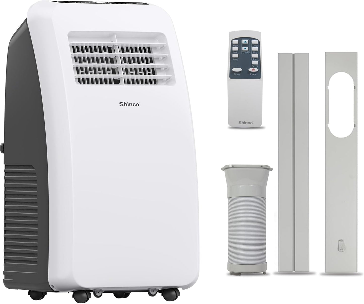 8,000 BTU Portable Air Conditioner, AC Unit with Built-in Cool, Dehumidifier & Fan Modes for Room up to 350 sq.ft, Conditioner Remote Control, 24 Hour Timer, Installation Kit