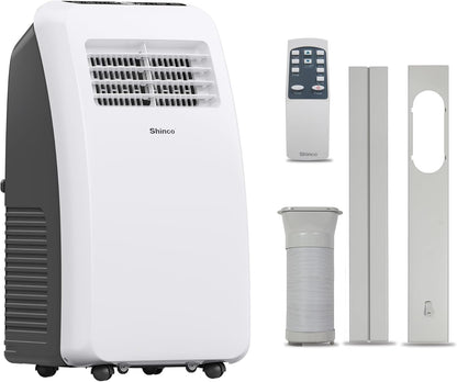 8,000 BTU Portable Air Conditioner, AC Unit with Built-in Cool, Dehumidifier & Fan Modes for Room up to 350 sq.ft, Conditioner Remote Control, 24 Hour Timer, Installation Kit