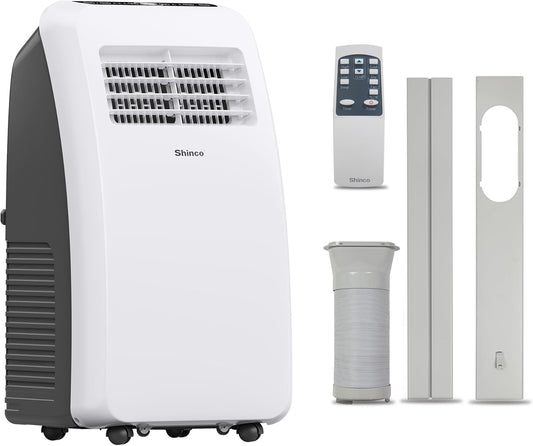 8,000 BTU Portable Air Conditioner, AC Unit with Built-in Cool, Dehumidifier & Fan Modes for Room up to 350 sq.ft, Conditioner Remote Control, 24 Hour Timer, Installation Kit