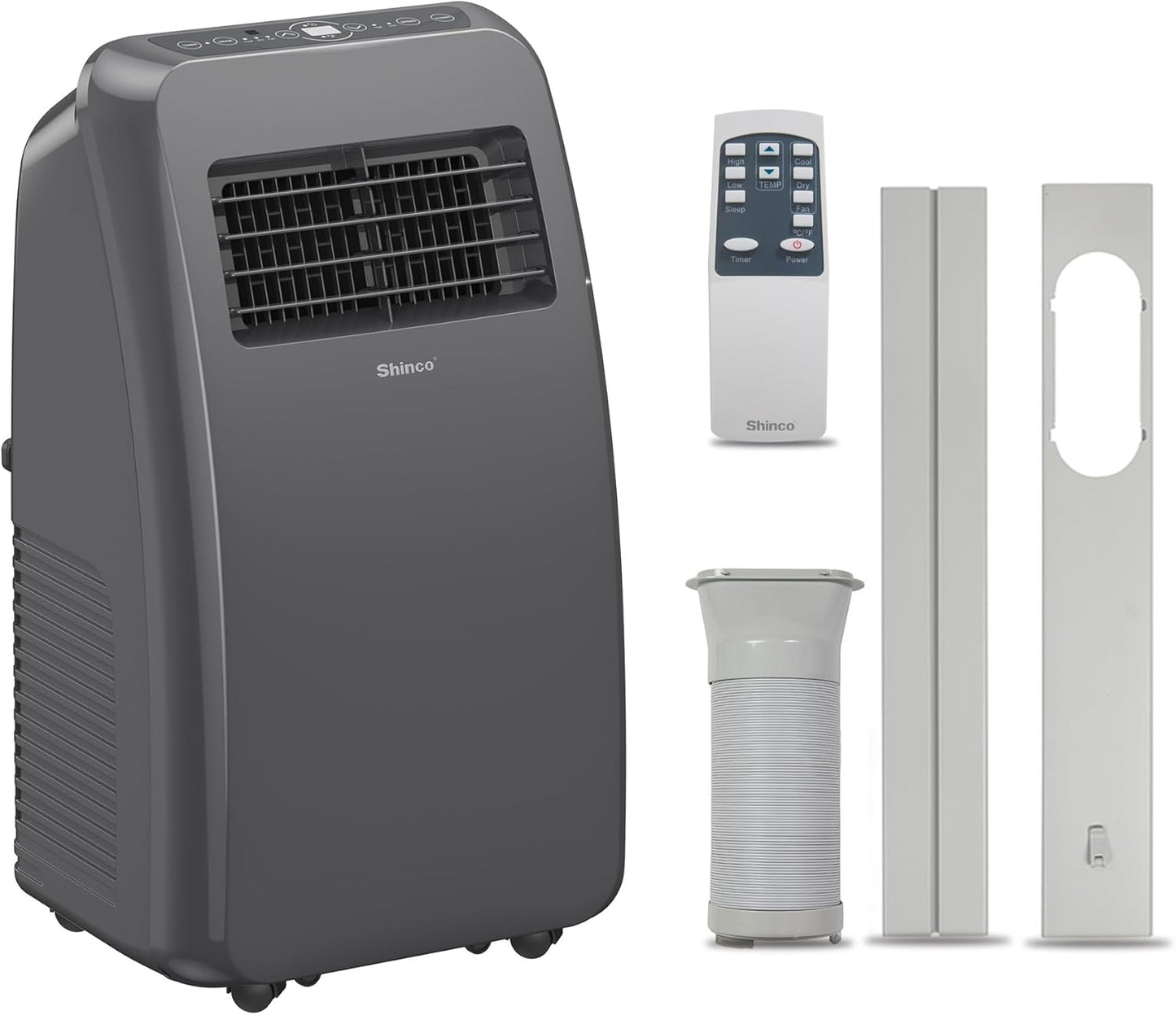 8,000 BTU Portable Air Conditioner, AC Unit with Built-in Cool, Dehumidifier & Fan Modes for Room up to 350 sq.ft, Conditioner Remote Control, 24 Hour Timer, Installation Kit