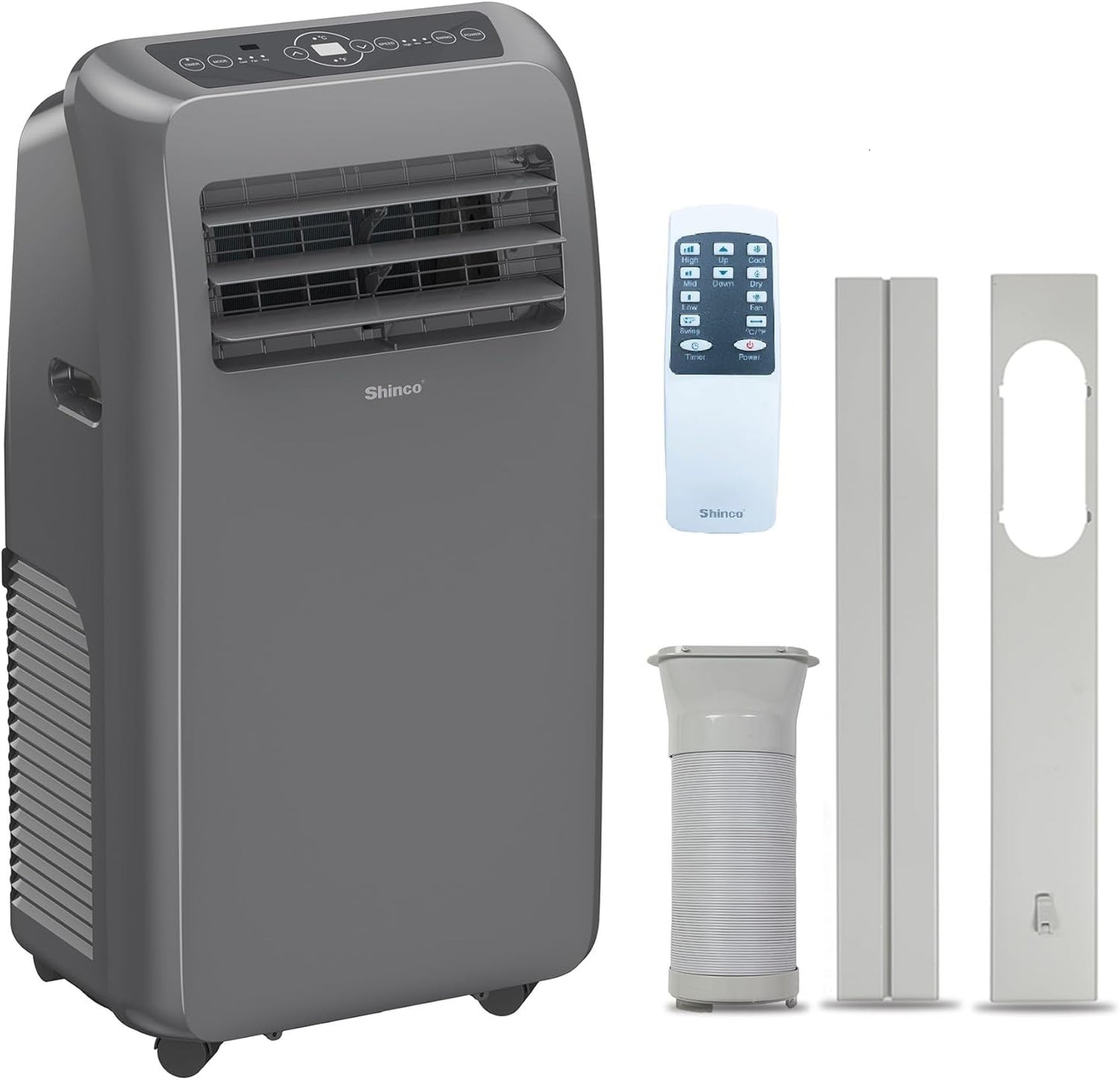 8,000 BTU Portable Air Conditioner, AC Unit with Built-in Cool, Dehumidifier & Fan Modes for Room up to 350 sq.ft, Conditioner Remote Control, 24 Hour Timer, Installation Kit