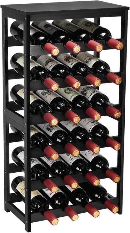 Wine Rack 8 Bottle 2-Tier Eco-Friendly Bamboo Wine Storage Easy-Assembly Space-Saving for Wine Lovers,Kitchen Wine Organizer for Countertop,Pantry, Home,Room Decor,Bar
