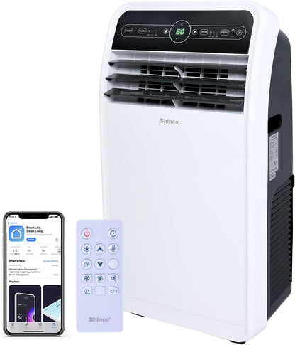 8,000 BTU Portable Air Conditioner, AC Unit with Built-in Cool, Dehumidifier & Fan Modes for Room up to 350 sq.ft, Conditioner Remote Control, 24 Hour Timer, Installation Kit