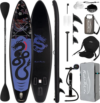 Inflatable Ultra-Light 10'×30''/10'6''×33'' Stand Up Paddle Board for All Skill Levels with Premium SUP Paddleboard Accessories,Non-Slip Comfort Deck for Youth & Adults