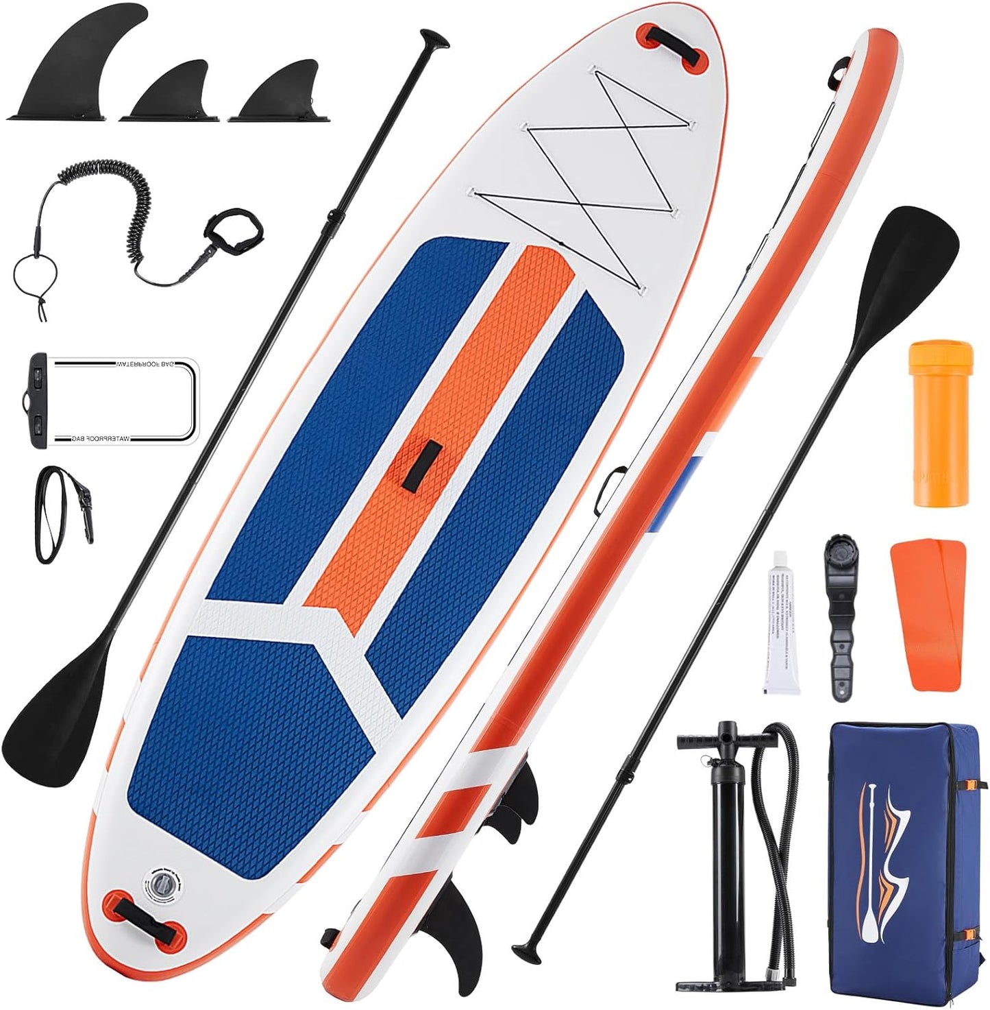 Inflatable Stand Up Paddle Board for All Skill Levels - Portable SUP Paddleboard with Premium Accessories, Durable Construction & Non-Slip Deck for Water Sports Adventures