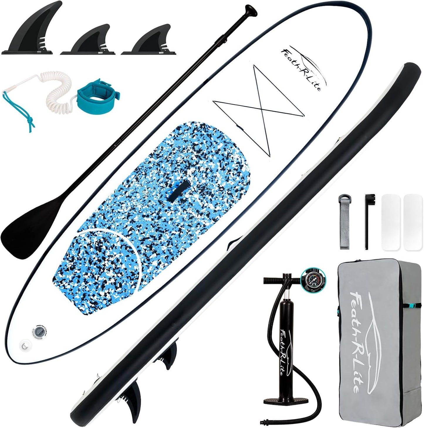 Inflatable Ultra-Light 10'×30''/10'6''×33'' Stand Up Paddle Board for All Skill Levels with Premium SUP Paddleboard Accessories,Non-Slip Comfort Deck for Youth & Adults