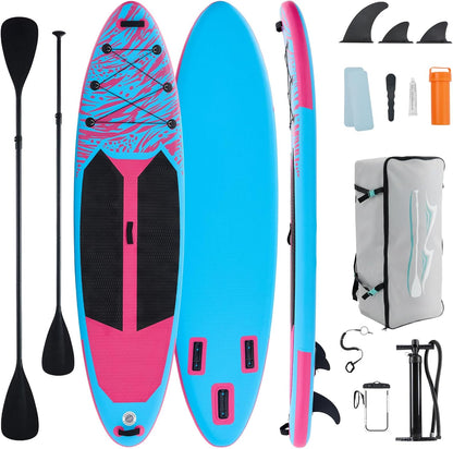 Inflatable Stand Up Paddle Board with Premium SUP Paddleboard Accessories,2-in-1 Paddle,Wide Stable Design,Non-Slip Comfort Deck for Adults & Youth of All Skill Levels