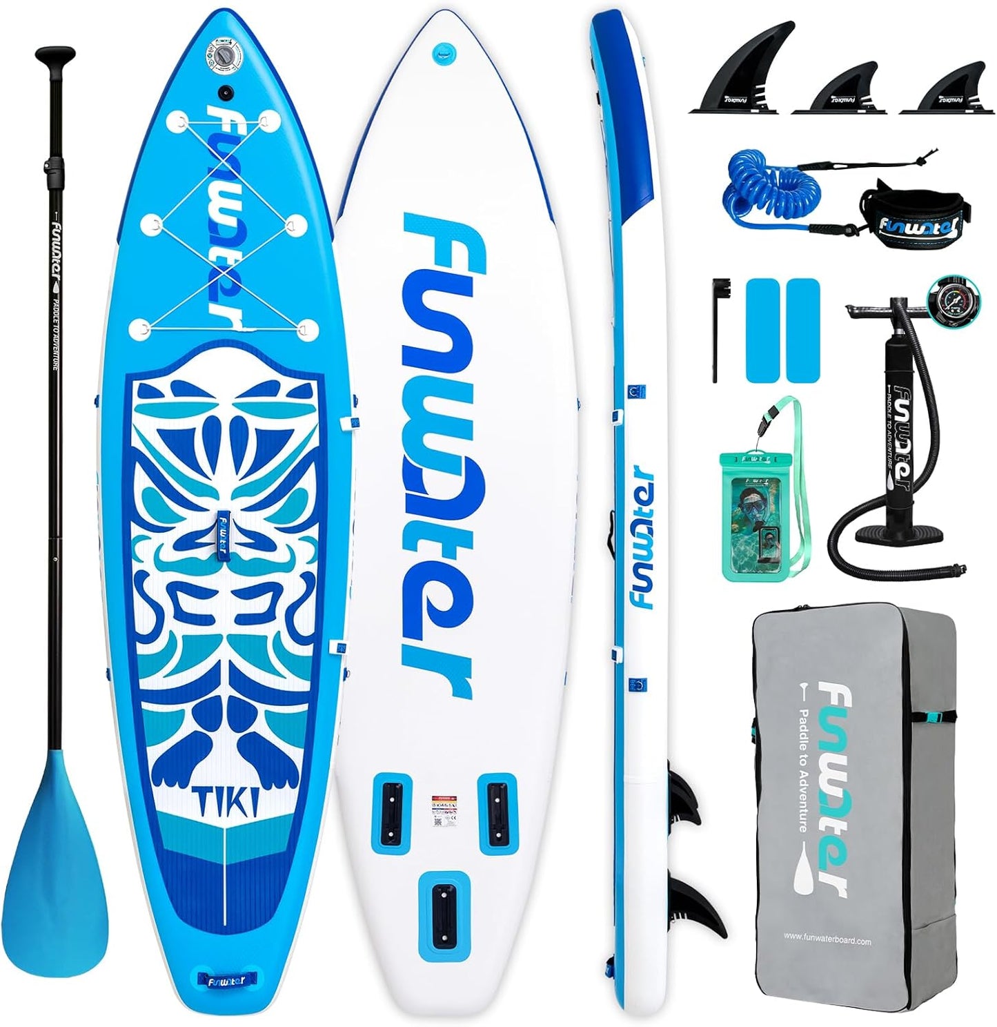 Inflatable Ultra-Light Stand Up Paddle Board for All Skill Levels with Premium SUP Paddleboard Accessories,Non-Slip Comfort Deck for Youth & Adults