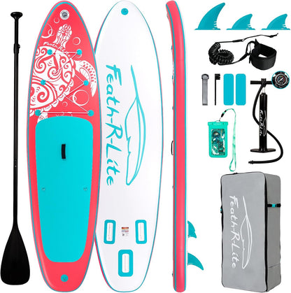 Inflatable Ultra-Light 10'×30''/10'6''×33'' Stand Up Paddle Board for All Skill Levels with Premium SUP Paddleboard Accessories,Non-Slip Comfort Deck for Youth & Adults