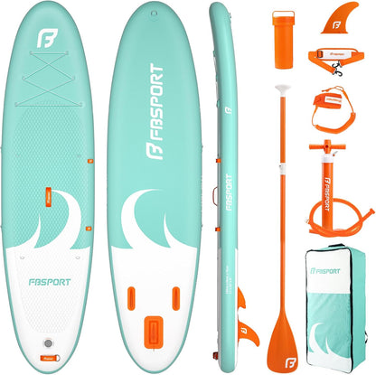 11' Premium Stand Up Paddle Board, Yoga Board with SUP Accessories & Carry Bag | Wide Stance, Surf Control, Non-Slip Deck, Leash, Paddle and Pump for Youth & Adult