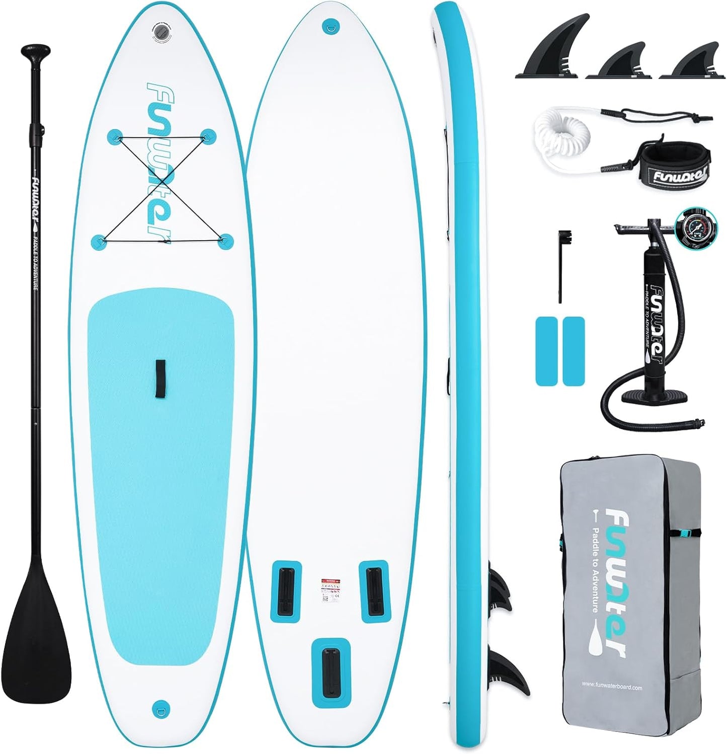 Inflatable Ultra-Light Stand Up Paddle Board for All Skill Levels with Premium SUP Paddleboard Accessories,Non-Slip Comfort Deck for Youth & Adults