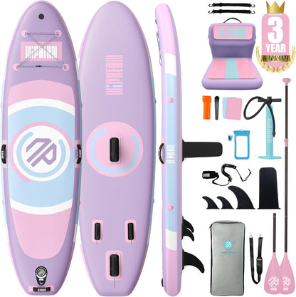 Niphean（Ultra-Light） Inflatable Paddle Board with StabilTrac Fin and Durable SUP Accessories, 10' Stand Up Paddle Boards for Adults & Youth, Versatile Yoga Paddle Board, Gift Ideas