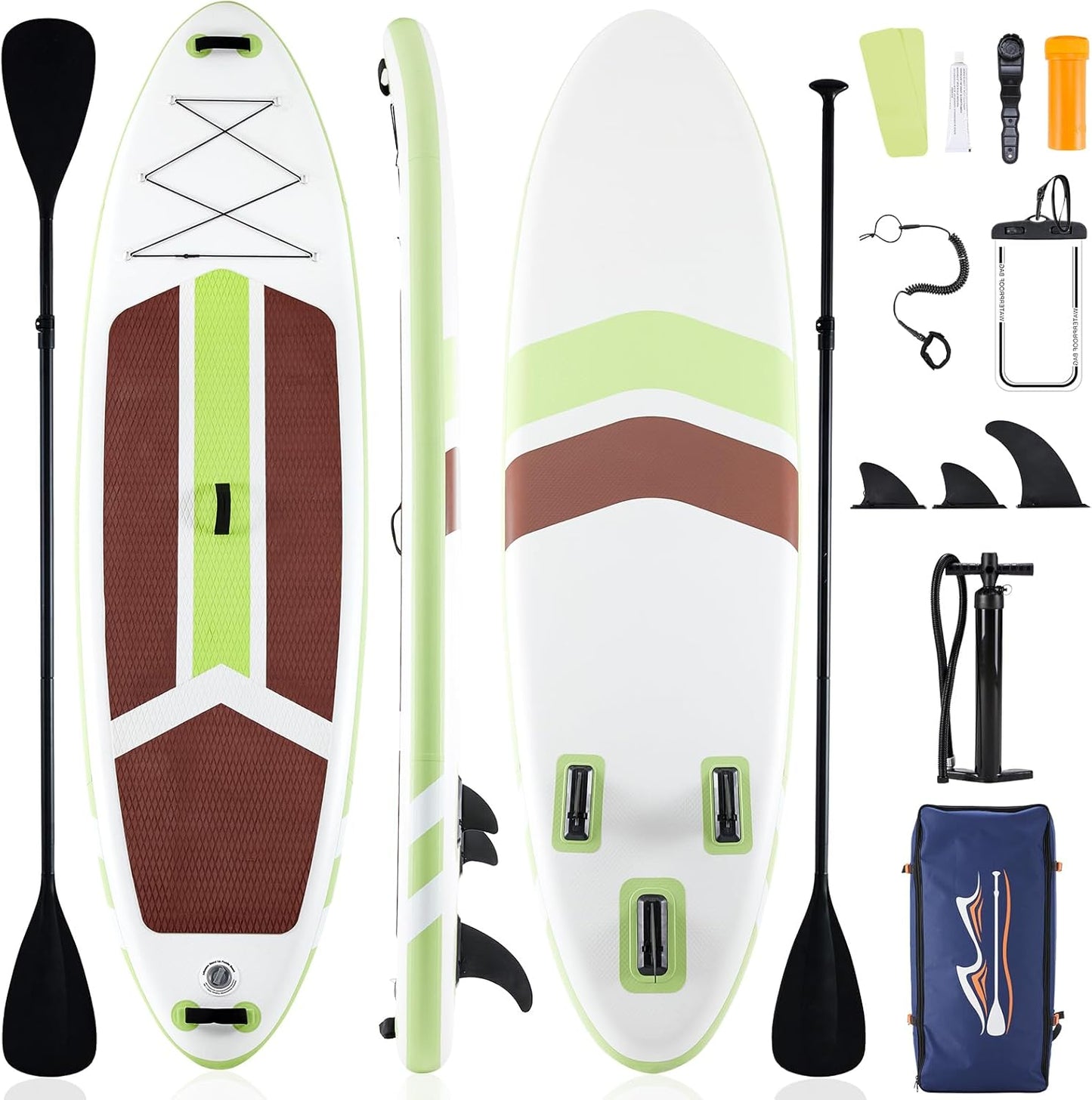 Inflatable Stand Up Paddle Board with Premium SUP Paddleboard Accessories,2-in-1 Paddle,Wide Stable Design,Non-Slip Comfort Deck for Adults & Youth of All Skill Levels
