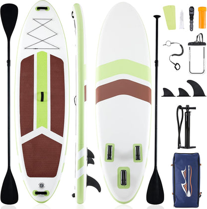 Inflatable Stand Up Paddle Board with Premium SUP Paddleboard Accessories,2-in-1 Paddle,Wide Stable Design,Non-Slip Comfort Deck for Adults & Youth of All Skill Levels