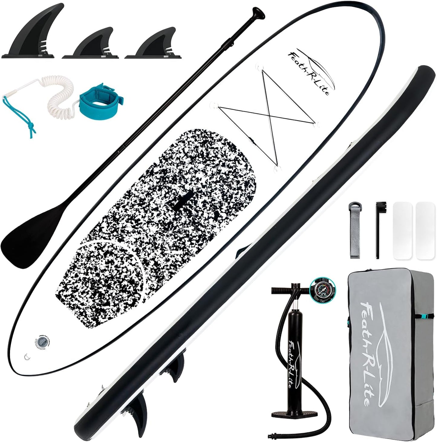 Inflatable Ultra-Light 10'×30''/10'6''×33'' Stand Up Paddle Board for All Skill Levels with Premium SUP Paddleboard Accessories,Non-Slip Comfort Deck for Youth & Adults