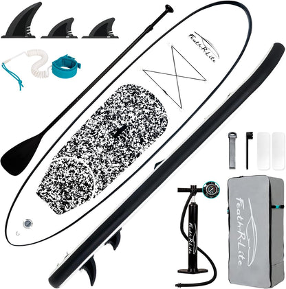Inflatable Ultra-Light 10'×30''/10'6''×33'' Stand Up Paddle Board for All Skill Levels with Premium SUP Paddleboard Accessories,Non-Slip Comfort Deck for Youth & Adults