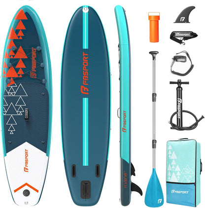11' Premium Stand Up Paddle Board, Yoga Board with SUP Accessories & Carry Bag | Wide Stance, Surf Control, Non-Slip Deck, Leash, Paddle and Pump for Youth & Adult