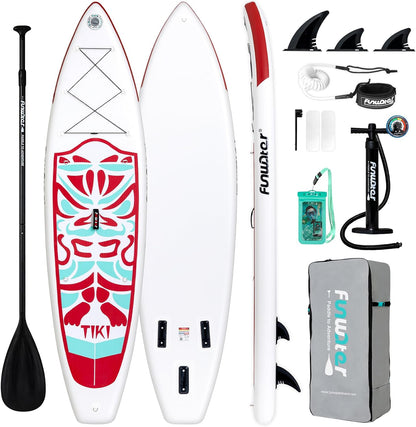 Inflatable Ultra-Light Stand Up Paddle Board for All Skill Levels with Premium SUP Paddleboard Accessories,Non-Slip Comfort Deck for Youth & Adults