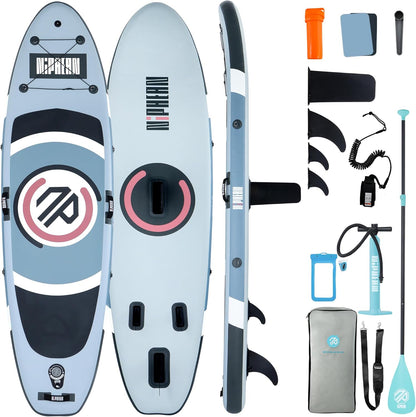 Niphean（Ultra-Light） Inflatable Paddle Board with StabilTrac Fin and Durable SUP Accessories, 10' Stand Up Paddle Boards for Adults & Youth, Versatile Yoga Paddle Board, Gift Ideas