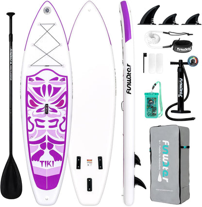 Inflatable Ultra-Light Stand Up Paddle Board for All Skill Levels with Premium SUP Paddleboard Accessories,Non-Slip Comfort Deck for Youth & Adults