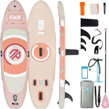 Niphean（Ultra-Light） Inflatable Paddle Board with StabilTrac Fin and Durable SUP Accessories, 10' Stand Up Paddle Boards for Adults & Youth, Versatile Yoga Paddle Board, Gift Ideas