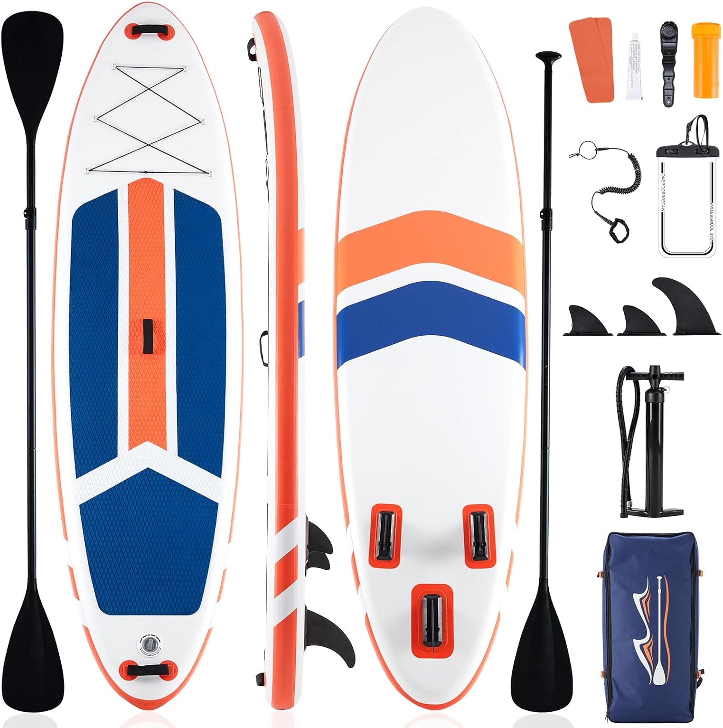 Inflatable Stand Up Paddle Board with Premium SUP Paddleboard Accessories,2-in-1 Paddle,Wide Stable Design,Non-Slip Comfort Deck for Adults & Youth of All Skill Levels