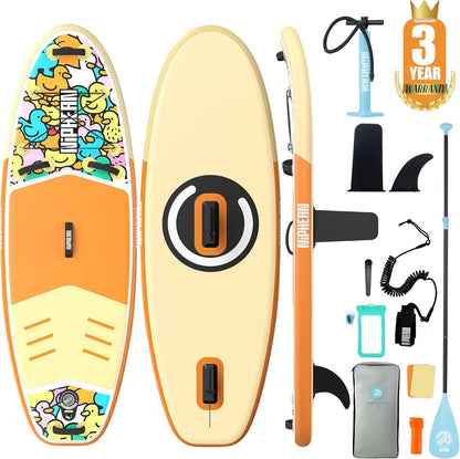 Inflatable Stand Up Paddle Board with SUP Accessories, Anti-Slip EVA Deck, 10’6’’ Inflatable Paddle Boards for Adults & Youth of All Skill Levels