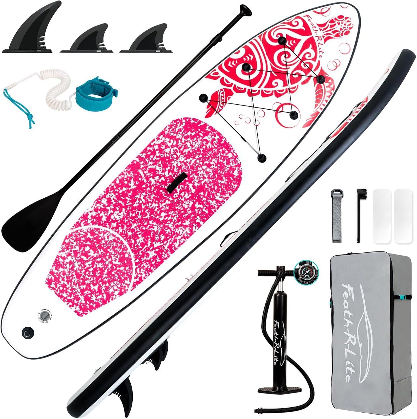 Inflatable Ultra-Light 10'×30''/10'6''×33'' Stand Up Paddle Board for All Skill Levels with Premium SUP Paddleboard Accessories,Non-Slip Comfort Deck for Youth & Adults
