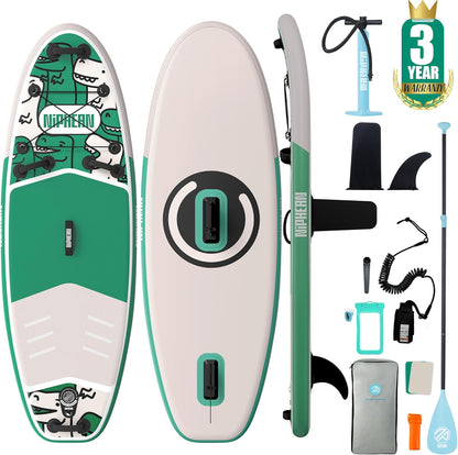 Inflatable Stand Up Paddle Board with SUP Accessories, Anti-Slip EVA Deck, 10’6’’ Inflatable Paddle Boards for Adults & Youth of All Skill Levels