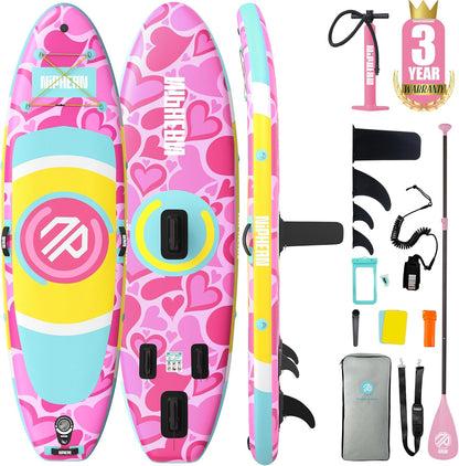 Niphean（Ultra-Light） Inflatable Paddle Board with StabilTrac Fin and Durable SUP Accessories, 10' Stand Up Paddle Boards for Adults & Youth, Versatile Yoga Paddle Board, Gift Ideas