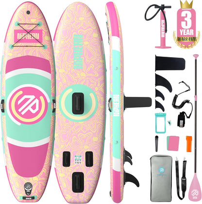 Niphean（Ultra-Light） Inflatable Paddle Board with StabilTrac Fin and Durable SUP Accessories, 10' Stand Up Paddle Boards for Adults & Youth, Versatile Yoga Paddle Board, Gift Ideas