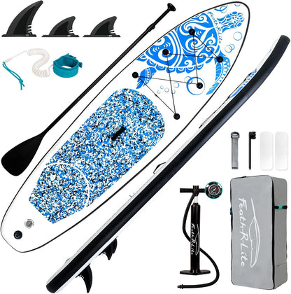 Inflatable Ultra-Light 10'×30''/10'6''×33'' Stand Up Paddle Board for All Skill Levels with Premium SUP Paddleboard Accessories,Non-Slip Comfort Deck for Youth & Adults