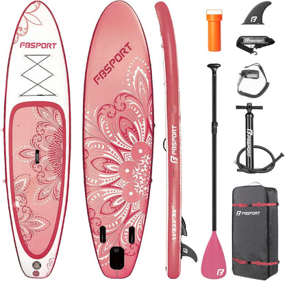 11' Premium Stand Up Paddle Board, Yoga Board with SUP Accessories & Carry Bag | Wide Stance, Surf Control, Non-Slip Deck, Leash, Paddle and Pump for Youth & Adult