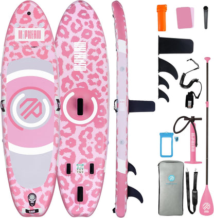 Niphean（Ultra-Light） Inflatable Paddle Board with StabilTrac Fin and Durable SUP Accessories, 10' Stand Up Paddle Boards for Adults & Youth, Versatile Yoga Paddle Board, Gift Ideas